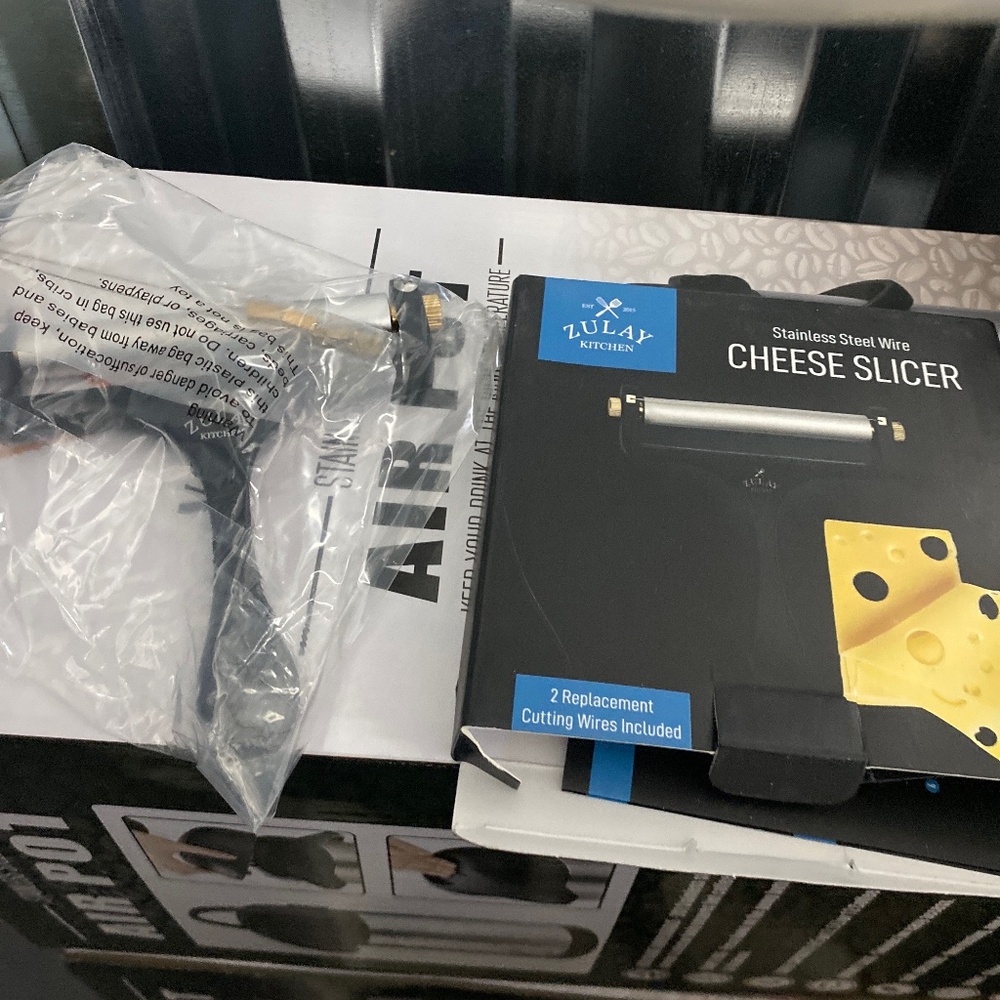 Handle Stainless Steel Wire Cheese Slicer - Black